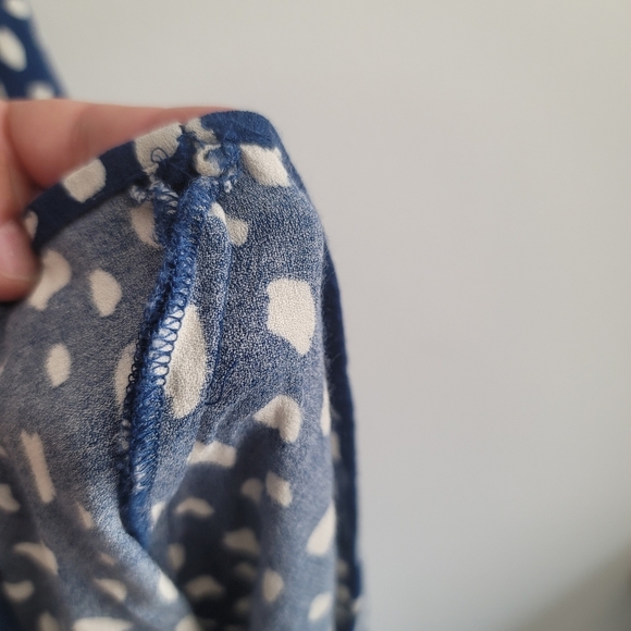 Reformation 0 Blue Dots Slip Midi Dress - Picture 8 of 12